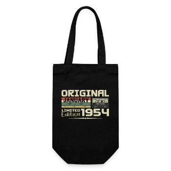 January 1954 | January 1954 Birthday Gift - Gift Bag for Bottles - black - Front