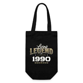 35. Geburtstag Original Januar 1990 Jahrgang 90 - Geschenkbeutel für Flaschen - Schwarz - Vorne