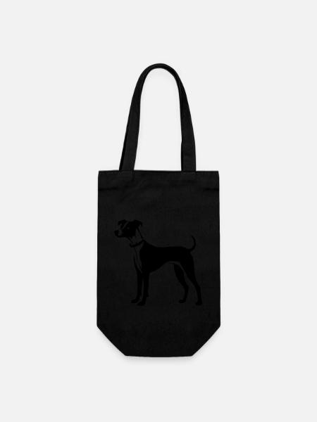 Whippet Hund - Geschenkbeutel für Flaschen - Schwarz