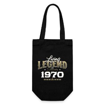 55th birthday Legendary since January Born in 1970 - Gift Bag for Bottles - black - Front