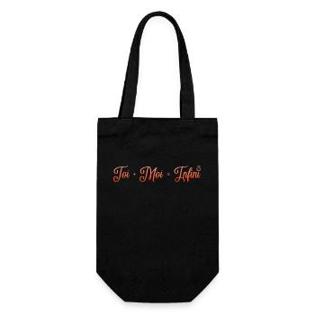 VALENTINSTAG HERZ LIEBE LIEBE ROSE 3 - Geschenkbeutel für Flaschen - Schwarz - Vorne
