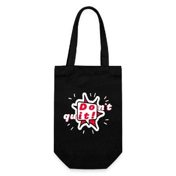 DON'T QUIT - DO IT - Don't give Motivation - Gift Bag for Bottles - black - Front