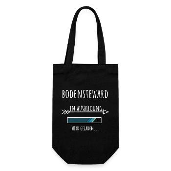 Bodensteward Ausbildung Beruf Geschenk - Geschenkbeutel für Flaschen - Schwarz - Vorne