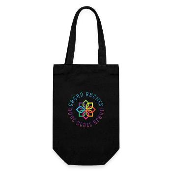 Gegen Rechts - Bunt statt Braun - Geschenkbeutel für Flaschen - Schwarz - Vorne