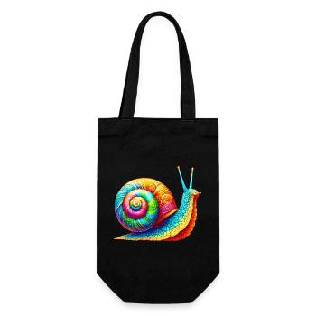 Schnecke - Geschenkbeutel für Flaschen - Schwarz - Vorne