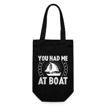 You Had Me At Boat Paddle Boat - Gift Bag for Bottles - black - Front