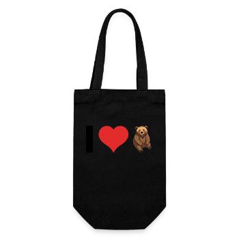 J’aime les ours - Cute Animal Design - Sac à bouteille - noir - Devant
