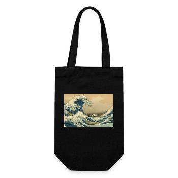 wave - Gift Bag for Bottles - black - Front