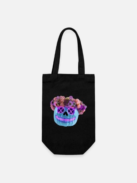 Blüte & Untergang - Geschenkbeutel für Flaschen - Schwarz