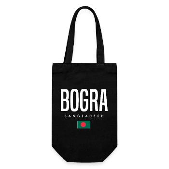 Bogra, Bangladesh - Gift Bag for Bottles - black - Front