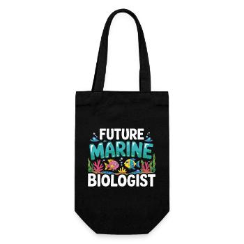 Future Marine Biologist with Fish - Gift Bag for Bottles - black - Front