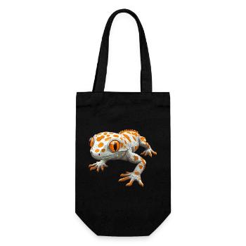 Tokay-Geckos Tokay-Gecko - Geschenkbeutel für Flaschen - Schwarz - Vorne