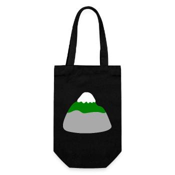 Minimalist Mountain Landscape Design - Gift Bag for Bottles - black - Front