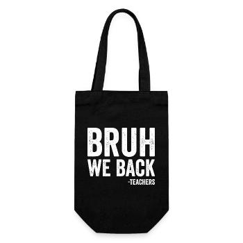 Brother, we're back, teacher, back to school - Gift Bag for Bottles - black - Front