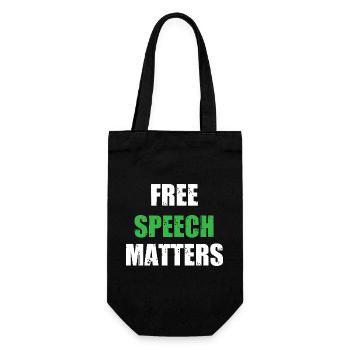 Freedom of speech matters - Gift Bag for Bottles - black - Front