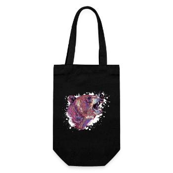 Tête d’ours Neon Splash - Sac à bouteille - noir - Devant