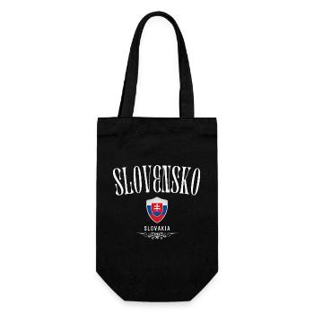 Flag of Slovakia, Slovak patriot - Gift Bag for Bottles - black - Front
