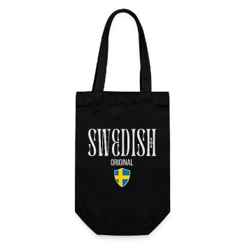 Original schwedisch, schwedischer Stolz - Geschenkbeutel für Flaschen - Schwarz - Vorne