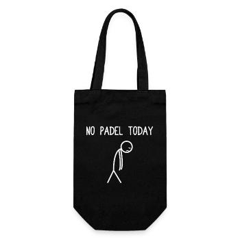 No Padel today funny padel ball player - Gift Bag for Bottles - black - Front