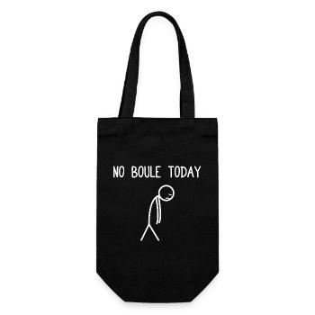 No Boule today Petanque Boule Boule player - Gift Bag for Bottles - black - Front