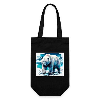 ours blanc - Sac à bouteille - noir - Devant