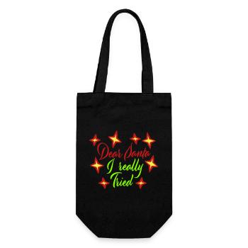Dear Santa I Really Tried Christmas Humor Funny - Gift Bag for Bottles - black - Front