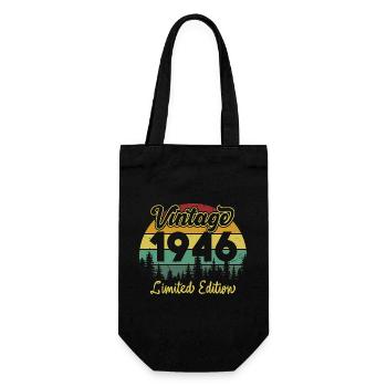 Vintage 1946 Vintage Cadeau d’anniversaire Rétro - Sac à bouteille - noir - Devant