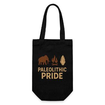 Prehistoric stone tools of Homo - Gift Bag for Bottles - black - Front