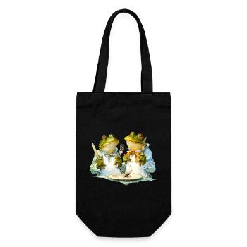 Grenouille cuisine à table - Sac à bouteille - noir - Devant
