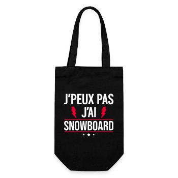J’peux pas j’ai snowboard Humour Snowboard - Sac à bouteille - noir - Devant
