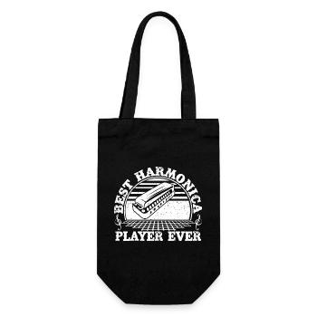 Harmonica Musican Best Player Ever Harmonica - Gift Bag for Bottles - black - Front