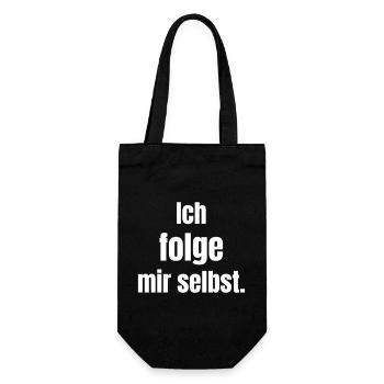 I Follow Myself: Self-Leadership - Gift Bag for Bottles - black - Front