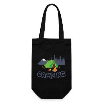 Camping - Gift Bag for Bottles - black - Front