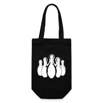 Bowling - Geschenkbeutel für Flaschen - Schwarz - Vorne