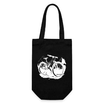 Mountain Bike Graphics - Gift Bag for Bottles - black - Front