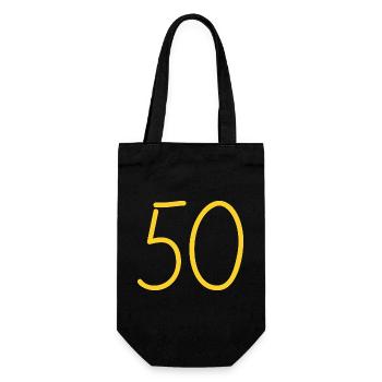 50 - Geschenkbeutel für Flaschen - Schwarz - Vorne