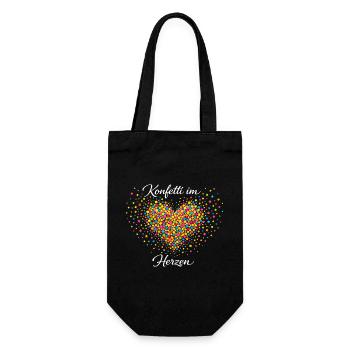 Carnival rock music confetti in the heart - Gift Bag for Bottles - black - Front