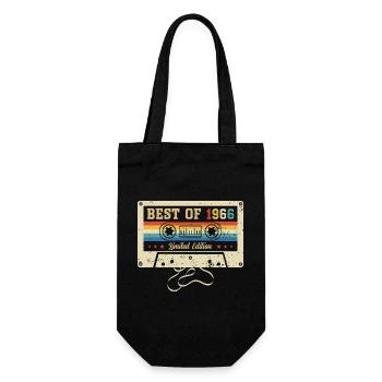 Best Of 1966 60th Birthday - Geschenkbeutel für Flaschen - Schwarz - Vorne