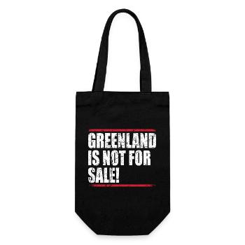 Greenland Is Not For Sale - Geschenkbeutel für Flaschen - Schwarz - Vorne