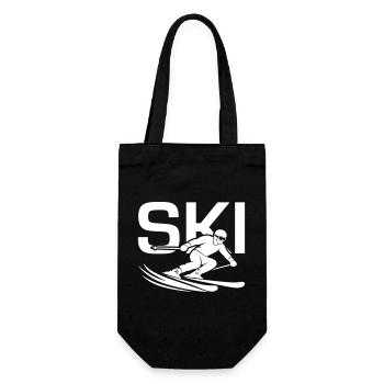 Ski Sport Silhouette - Gift Bag for Bottles - black - Front