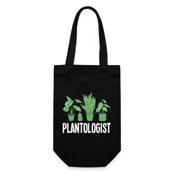 Plantologist Funny Plant Lover Flower - Gift Bag for Bottles - black - Front
