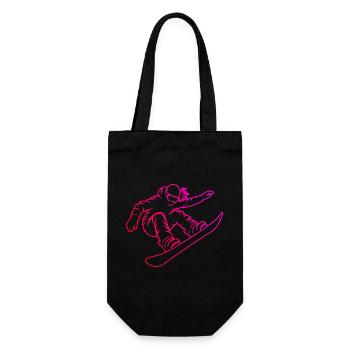 Ein Motiv nur für Snowboard für Frauen - Geschenkbeutel für Flaschen - Schwarz - Vorne