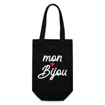 Mon Bijou Coeur Script - Sac à bouteille - noir - Devant
