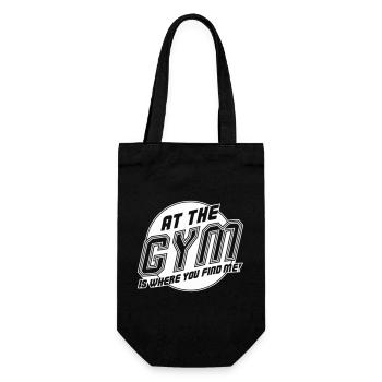 At the Gym is where you find me - Gift Bag for Bottles - black - Front