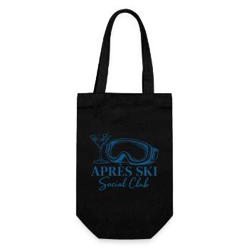 Après Ski Club Cocktail Skiing Winter Holiday - Gift Bag for Bottles - black - Front