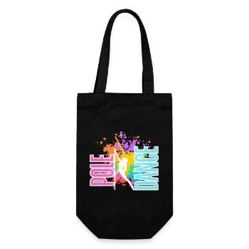 Pole Dance Splash Neon Farben - Geschenkbeutel für Flaschen - Schwarz - Vorne