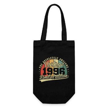 Vintage 1996 Vinatge Retro Birthday Gift - Gift Bag for Bottles - black - Front