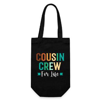 Cousin Crew - Geschenkbeutel für Flaschen - Schwarz - Vorne