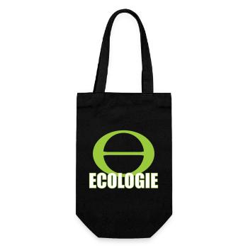 Sigle Ecologie Minimaliste Vert - Sac à bouteille - noir - Devant