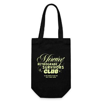 Mercury Retrograde Survivors Club - Gift Bag for Bottles - black - Front